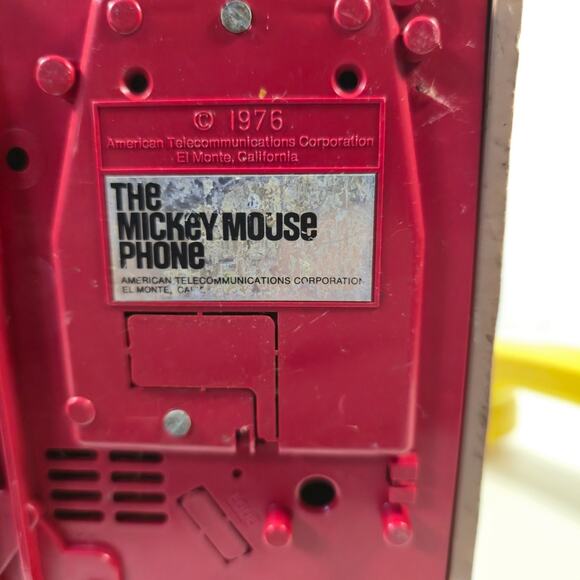 Vintage The Mickey Mouse Phone Push Button Landline - Picture 3 of 5